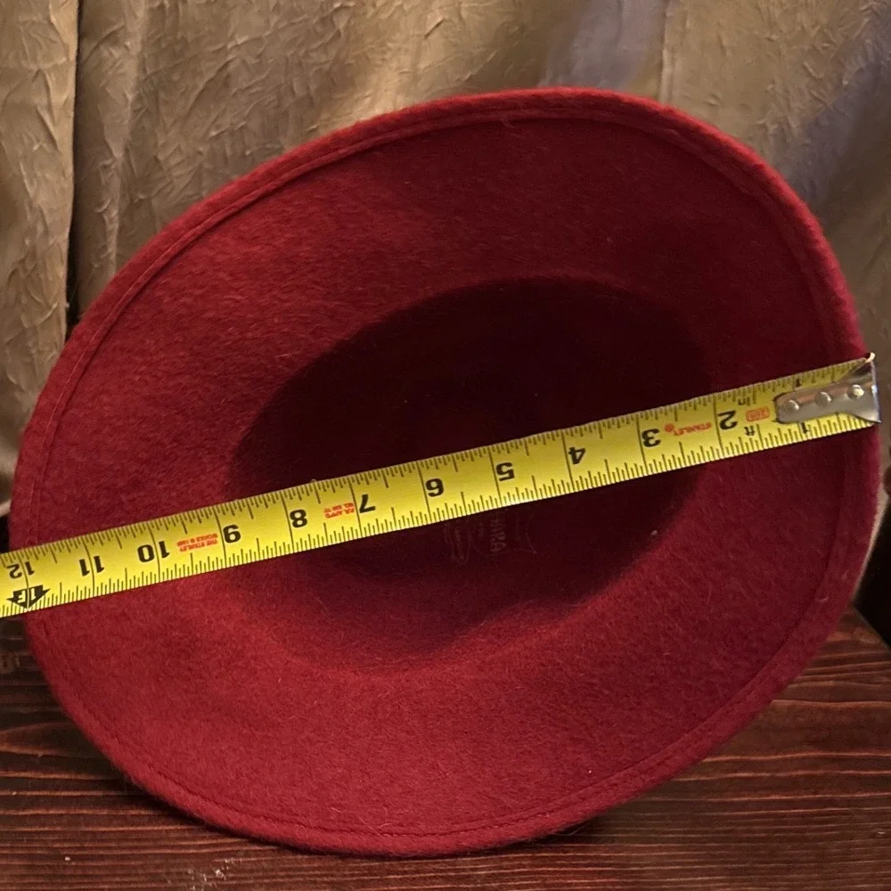 Mahara Wool Fedora Rancher Hat Feathers